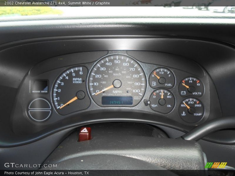 Summit White / Graphite 2002 Chevrolet Avalanche Z71 4x4