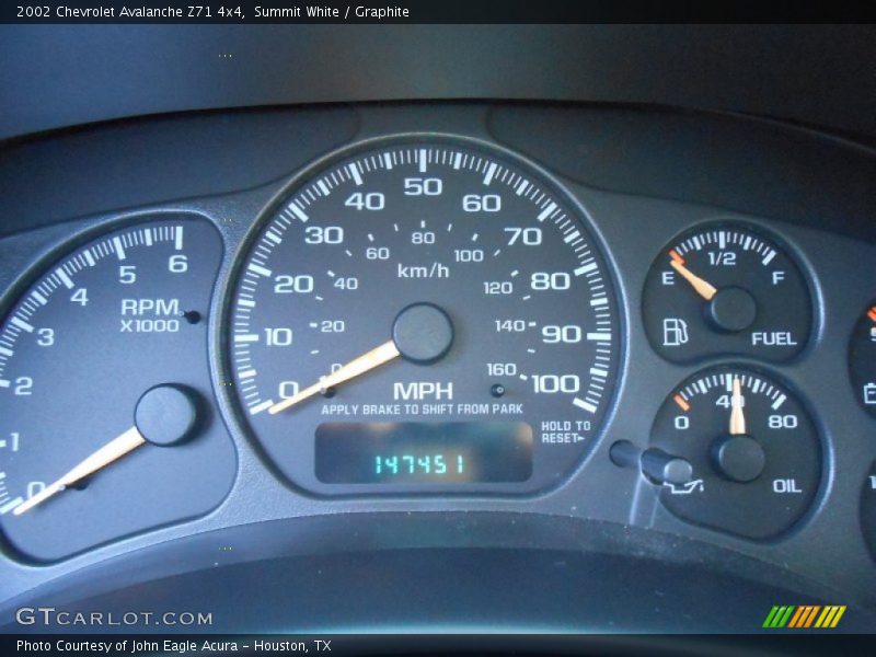 Summit White / Graphite 2002 Chevrolet Avalanche Z71 4x4