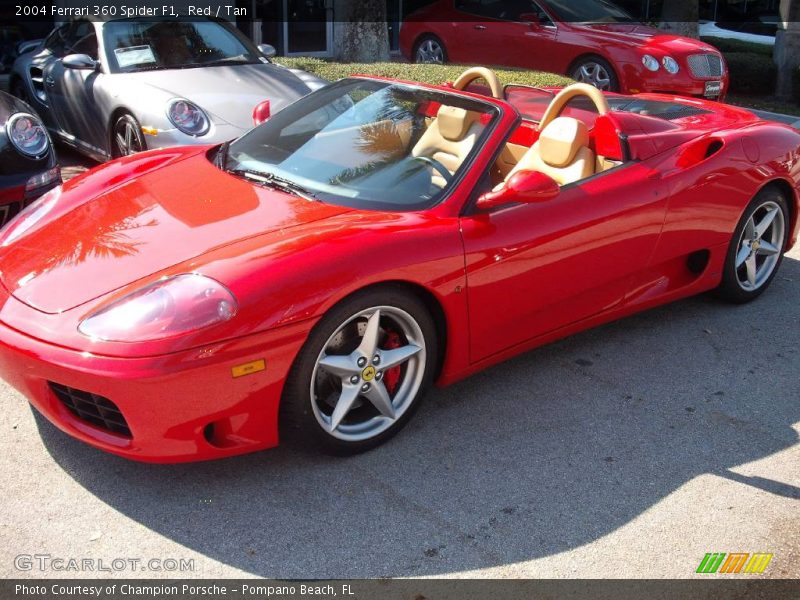 Red / Tan 2004 Ferrari 360 Spider F1