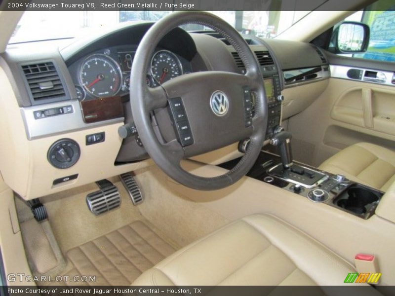 Reed Green Metallic / Pure Beige 2004 Volkswagen Touareg V8