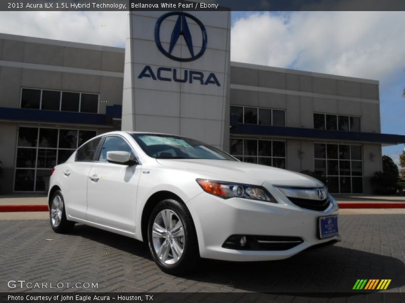 Bellanova White Pearl / Ebony 2013 Acura ILX 1.5L Hybrid Technology