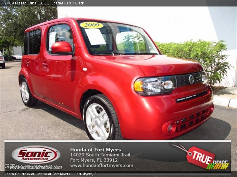 Scarlet Red / Black 2009 Nissan Cube 1.8 SL