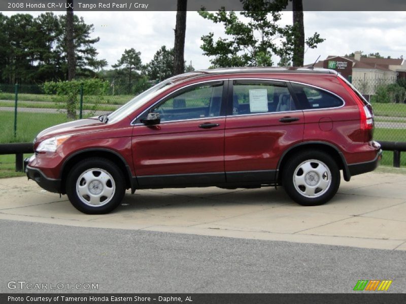 Tango Red Pearl / Gray 2008 Honda CR-V LX