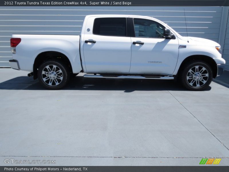 Super White / Sand Beige 2012 Toyota Tundra Texas Edition CrewMax 4x4