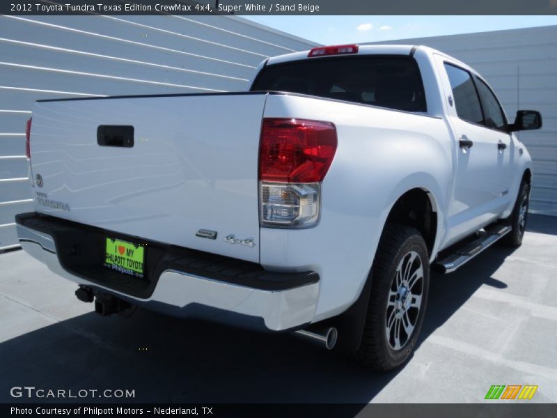 Super White / Sand Beige 2012 Toyota Tundra Texas Edition CrewMax 4x4