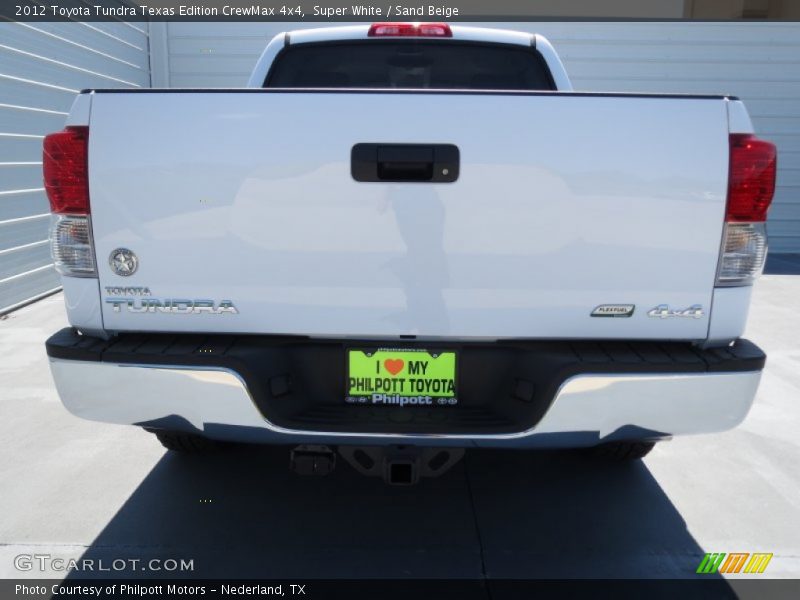 Super White / Sand Beige 2012 Toyota Tundra Texas Edition CrewMax 4x4