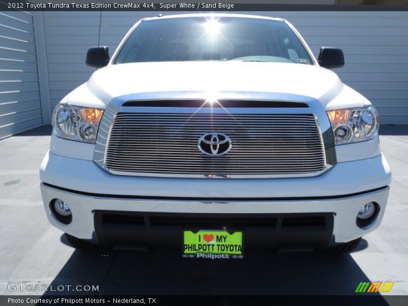 Super White / Sand Beige 2012 Toyota Tundra Texas Edition CrewMax 4x4