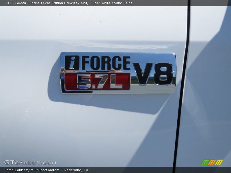 Super White / Sand Beige 2012 Toyota Tundra Texas Edition CrewMax 4x4