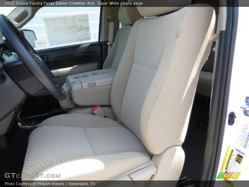 Super White / Sand Beige 2012 Toyota Tundra Texas Edition CrewMax 4x4