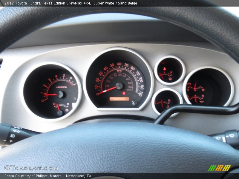 Super White / Sand Beige 2012 Toyota Tundra Texas Edition CrewMax 4x4