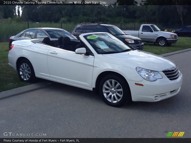 Stone White / Dark Slate Gray 2010 Chrysler Sebring Touring Convertible