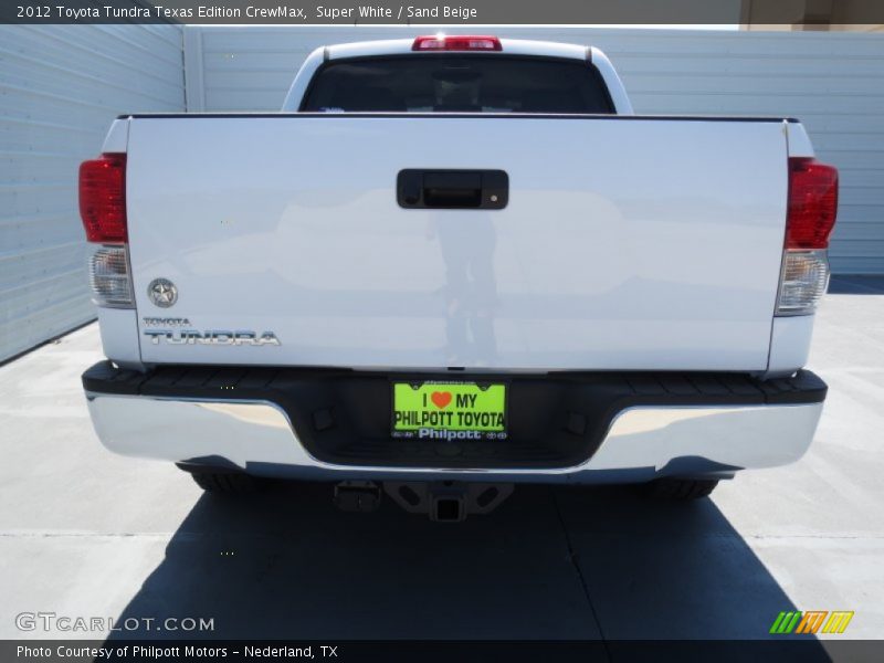 Super White / Sand Beige 2012 Toyota Tundra Texas Edition CrewMax