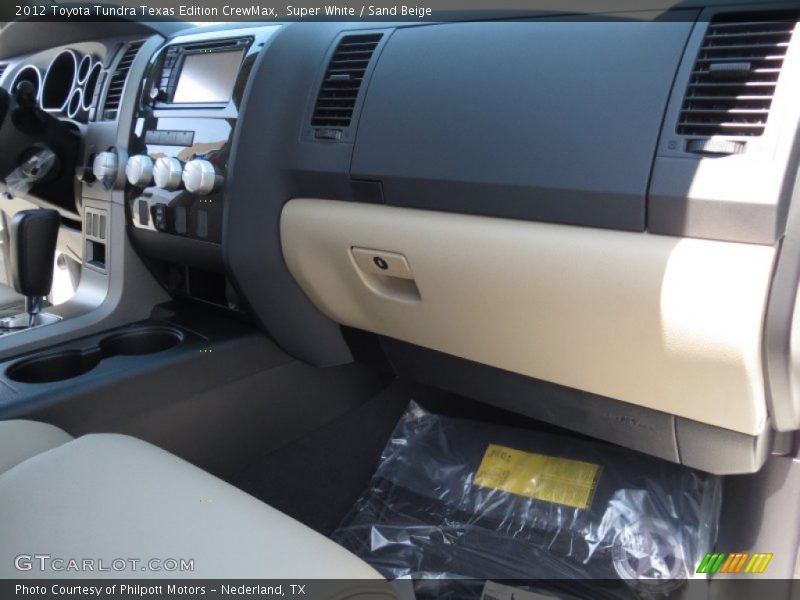 Super White / Sand Beige 2012 Toyota Tundra Texas Edition CrewMax