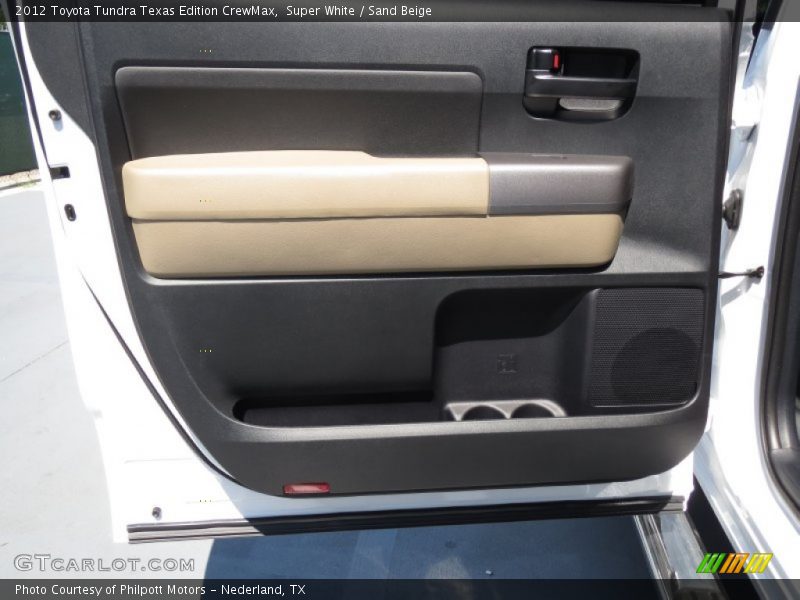 Super White / Sand Beige 2012 Toyota Tundra Texas Edition CrewMax