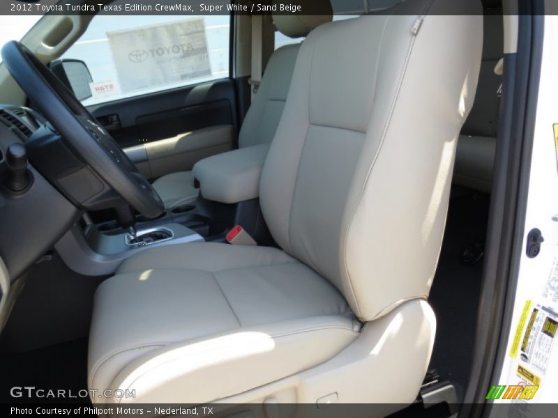 Super White / Sand Beige 2012 Toyota Tundra Texas Edition CrewMax