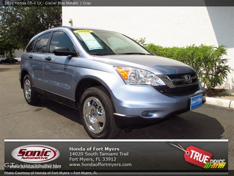 Glacier Blue Metallic / Gray 2010 Honda CR-V LX