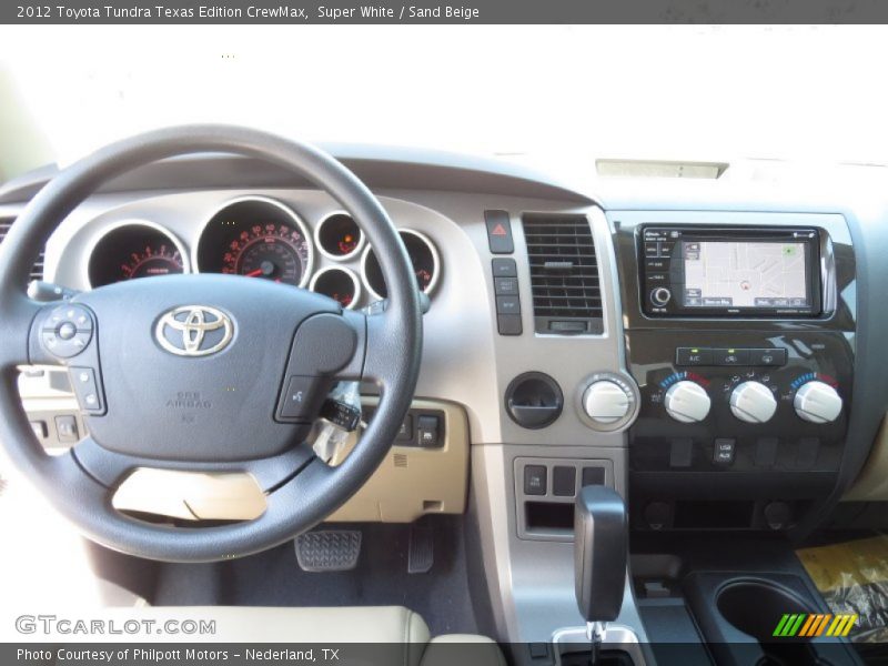 Super White / Sand Beige 2012 Toyota Tundra Texas Edition CrewMax