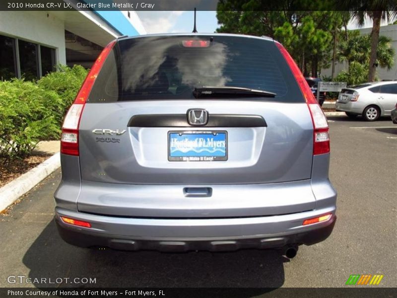Glacier Blue Metallic / Gray 2010 Honda CR-V LX