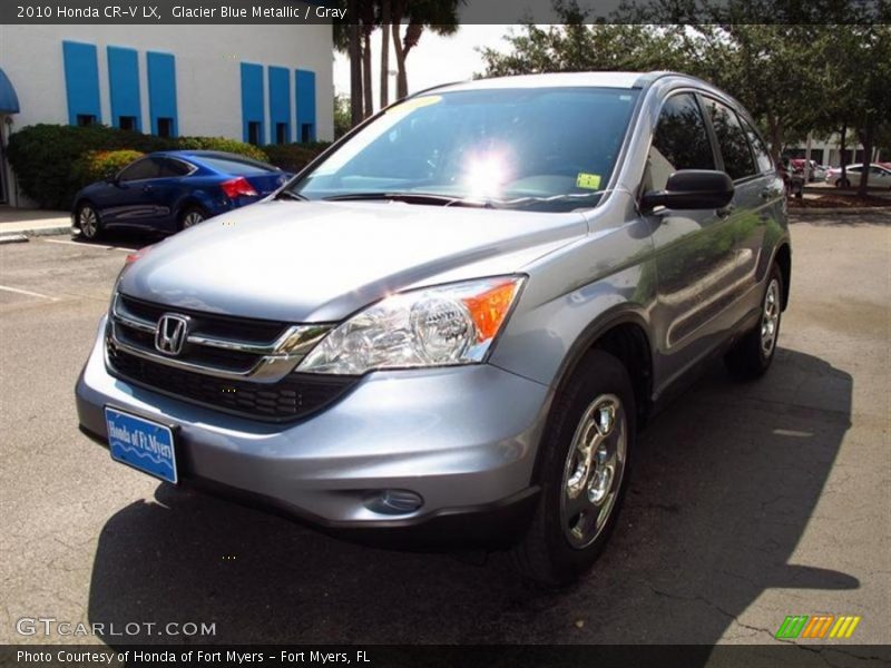 Glacier Blue Metallic / Gray 2010 Honda CR-V LX