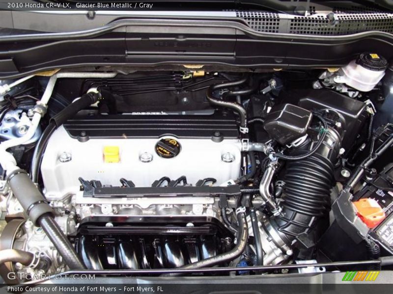 Glacier Blue Metallic / Gray 2010 Honda CR-V LX