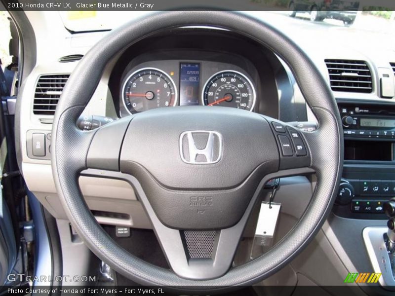 Glacier Blue Metallic / Gray 2010 Honda CR-V LX