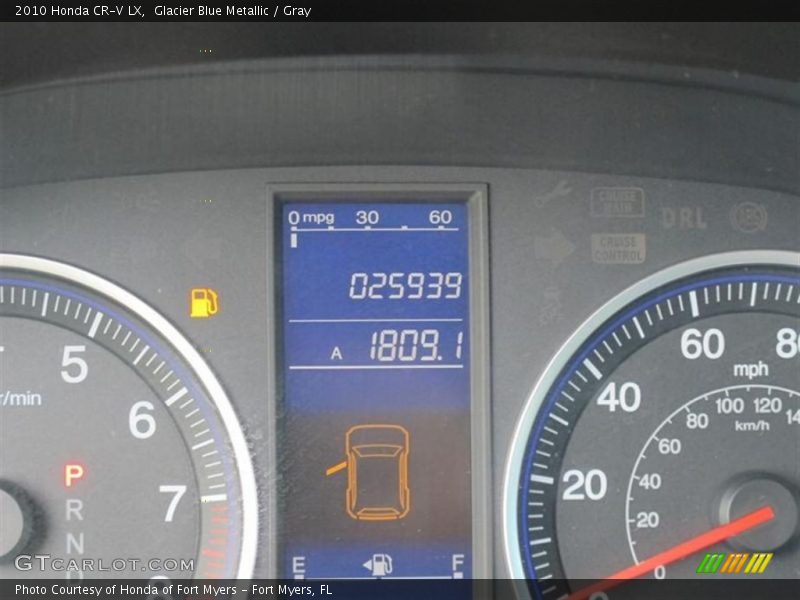 Glacier Blue Metallic / Gray 2010 Honda CR-V LX