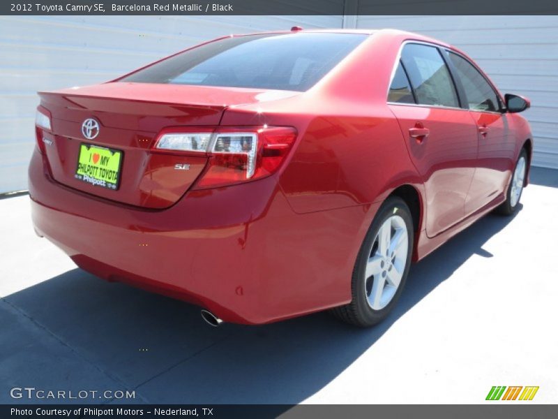 Barcelona Red Metallic / Black 2012 Toyota Camry SE