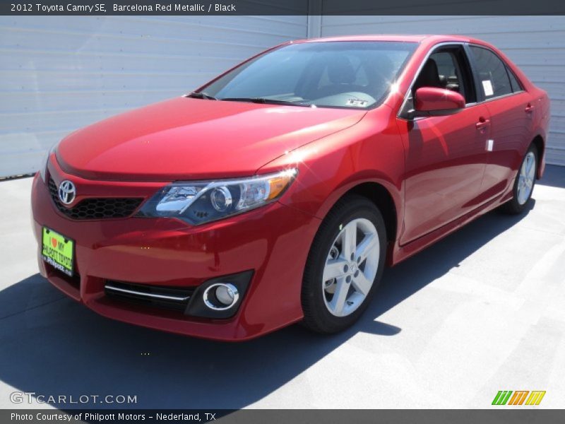 Barcelona Red Metallic / Black 2012 Toyota Camry SE