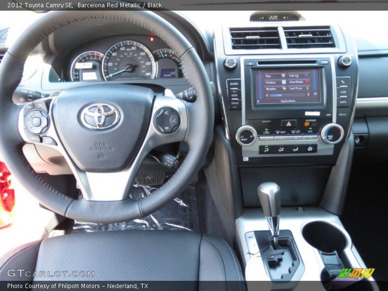 Barcelona Red Metallic / Black 2012 Toyota Camry SE