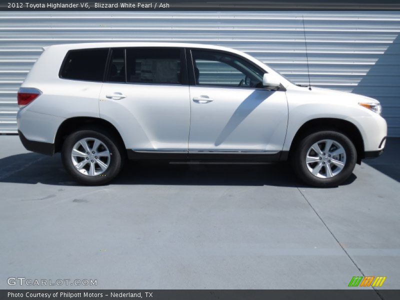 Blizzard White Pearl / Ash 2012 Toyota Highlander V6