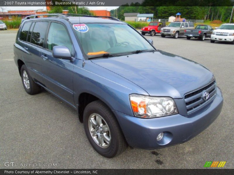 Bluestone Metallic / Ash Gray 2007 Toyota Highlander V6