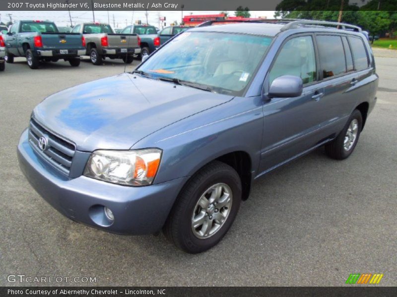 Bluestone Metallic / Ash Gray 2007 Toyota Highlander V6