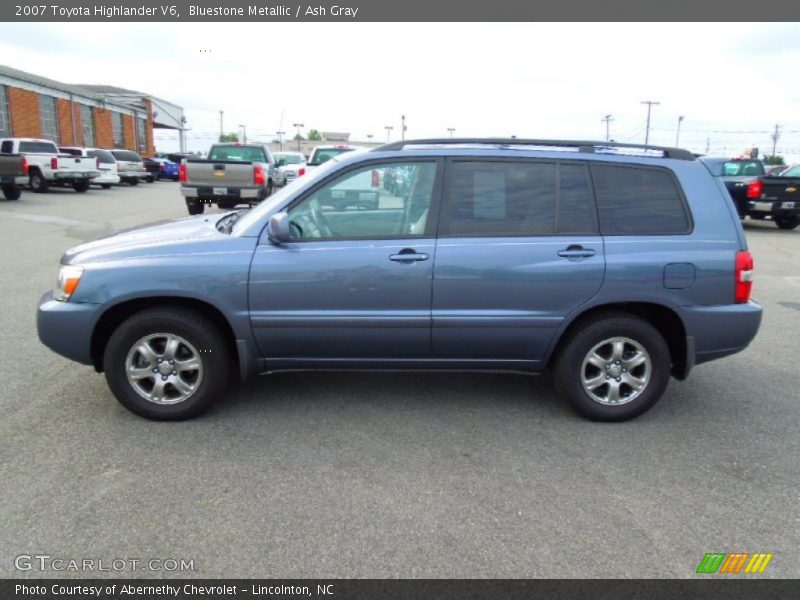 Bluestone Metallic / Ash Gray 2007 Toyota Highlander V6
