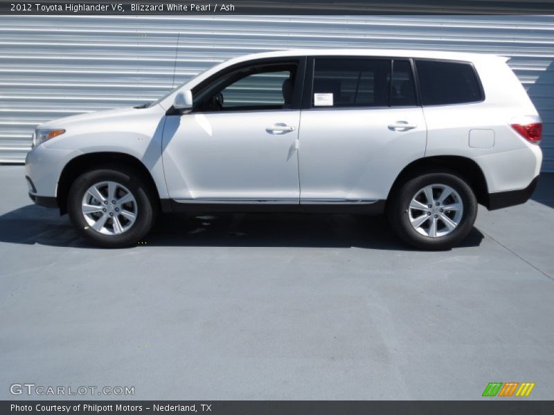 Blizzard White Pearl / Ash 2012 Toyota Highlander V6