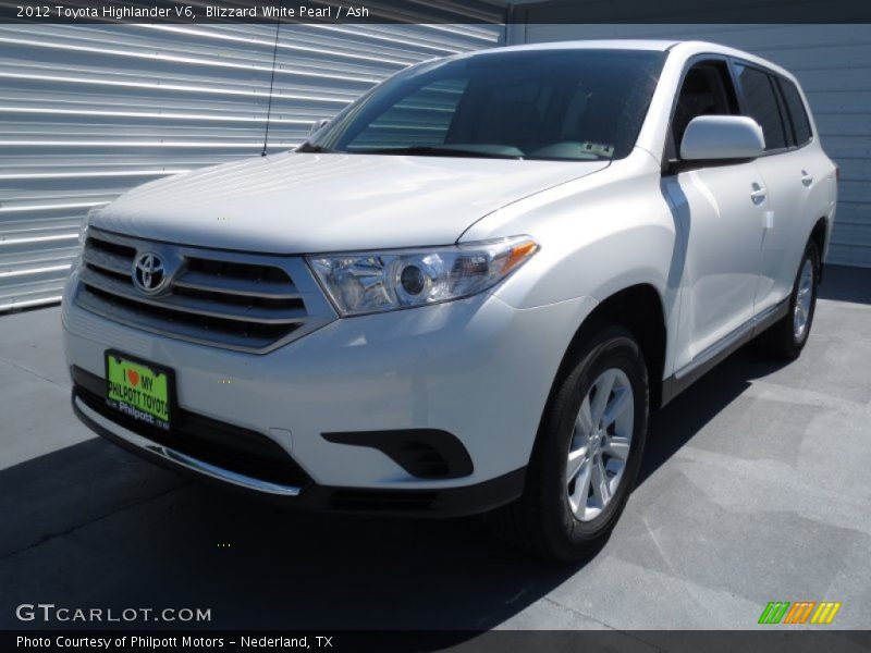 Blizzard White Pearl / Ash 2012 Toyota Highlander V6