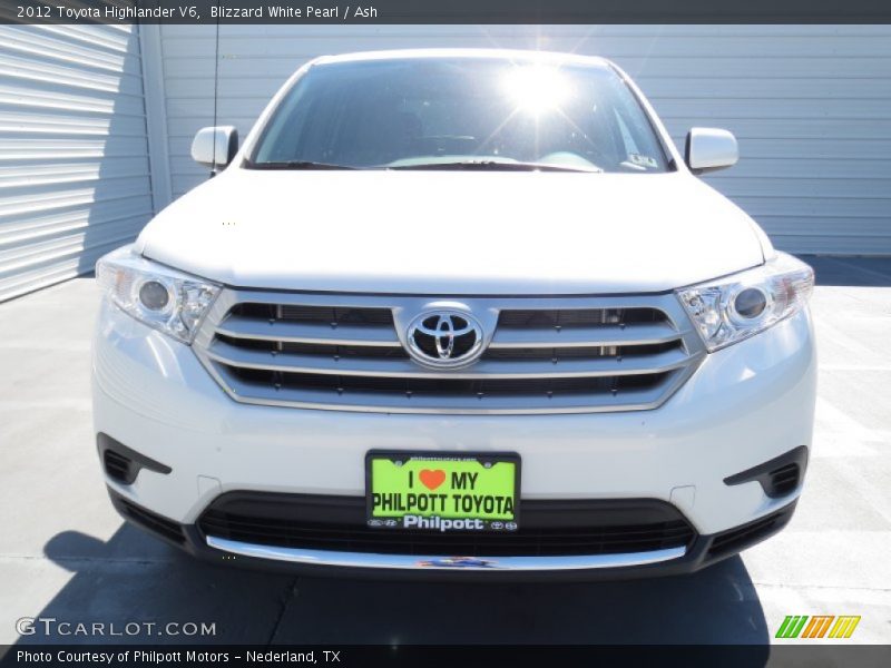Blizzard White Pearl / Ash 2012 Toyota Highlander V6