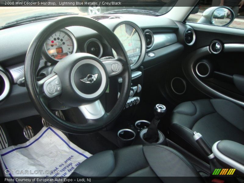 Lightning Blue Metallic / Grey/Black 2008 Mini Cooper S Hardtop