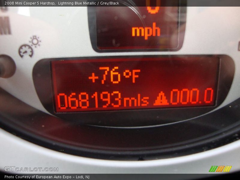 Lightning Blue Metallic / Grey/Black 2008 Mini Cooper S Hardtop