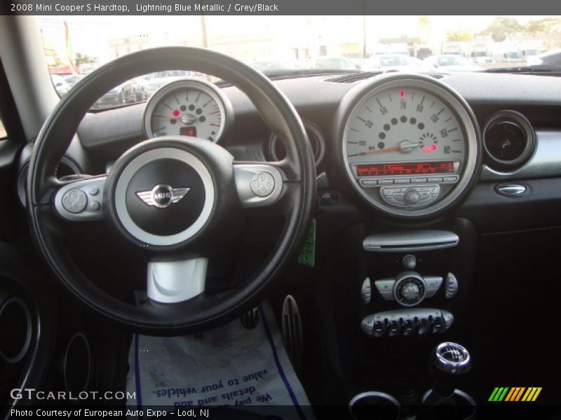 Lightning Blue Metallic / Grey/Black 2008 Mini Cooper S Hardtop
