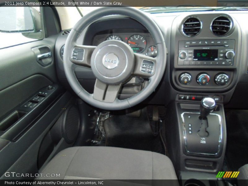 Bright White / Dark Slate Gray 2011 Jeep Compass 2.4 Latitude