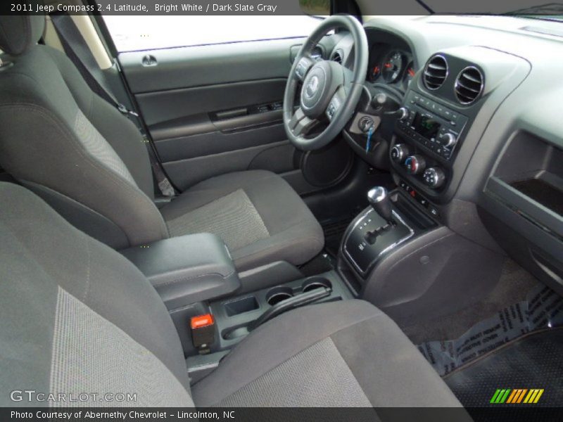 Bright White / Dark Slate Gray 2011 Jeep Compass 2.4 Latitude
