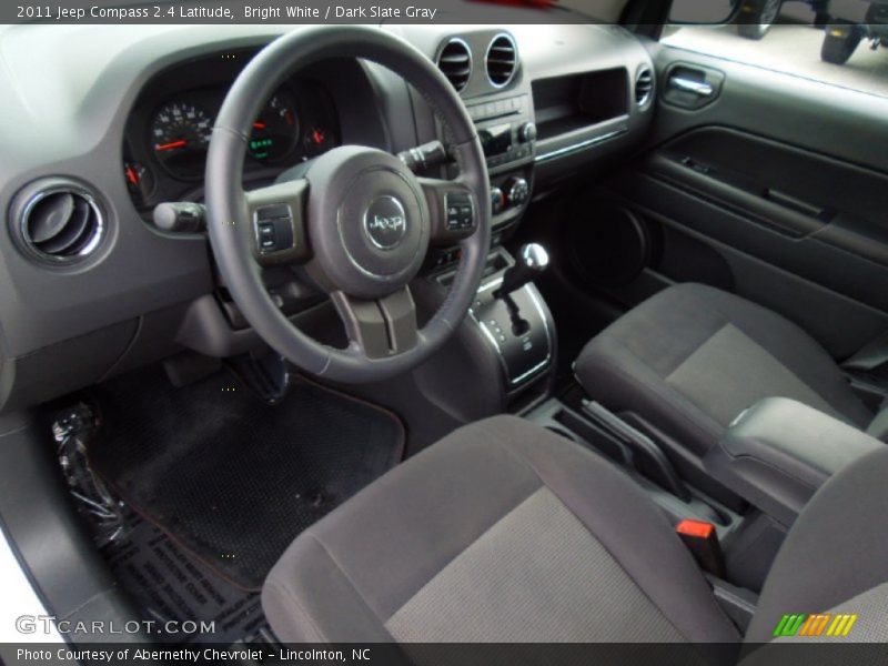 Bright White / Dark Slate Gray 2011 Jeep Compass 2.4 Latitude