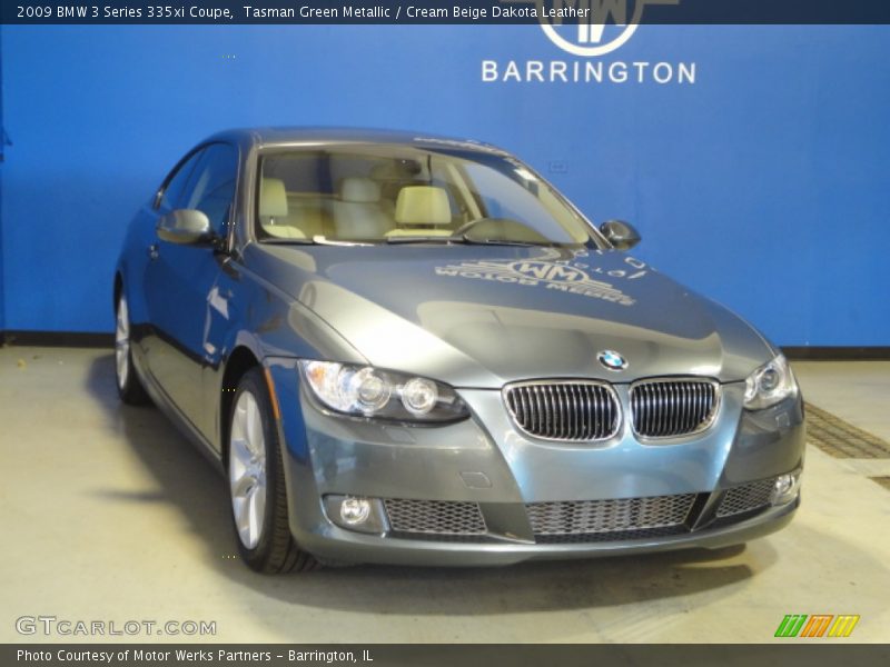 Tasman Green Metallic / Cream Beige Dakota Leather 2009 BMW 3 Series 335xi Coupe