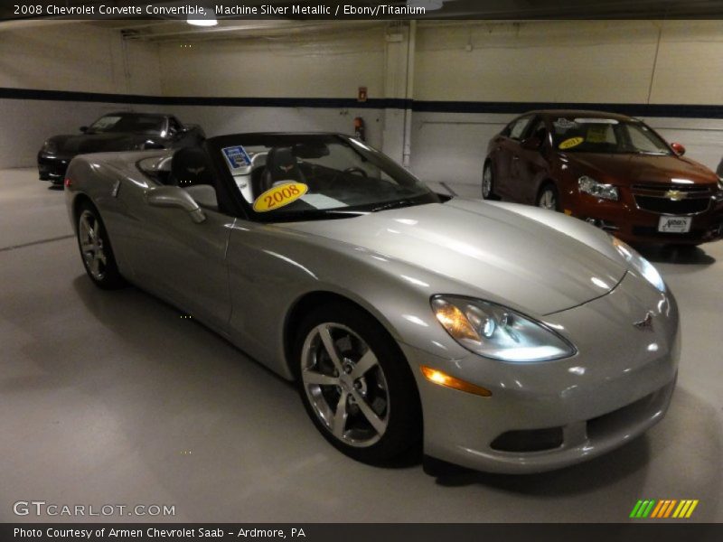 Machine Silver Metallic / Ebony/Titanium 2008 Chevrolet Corvette Convertible