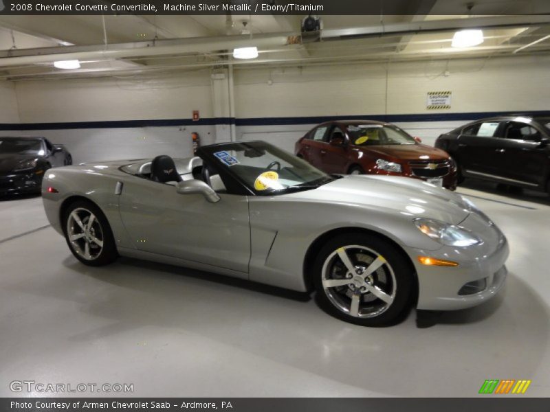 Machine Silver Metallic / Ebony/Titanium 2008 Chevrolet Corvette Convertible