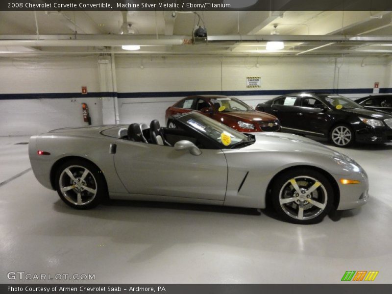 Machine Silver Metallic / Ebony/Titanium 2008 Chevrolet Corvette Convertible