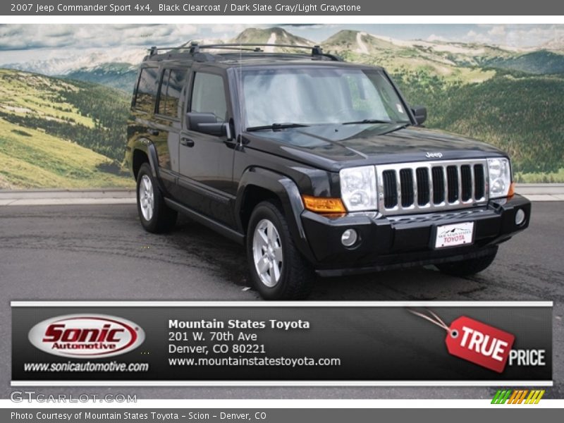 Black Clearcoat / Dark Slate Gray/Light Graystone 2007 Jeep Commander Sport 4x4