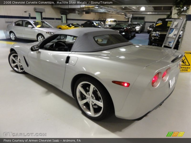 Machine Silver Metallic / Ebony/Titanium 2008 Chevrolet Corvette Convertible