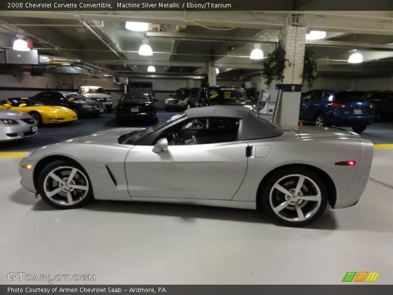 Machine Silver Metallic / Ebony/Titanium 2008 Chevrolet Corvette Convertible