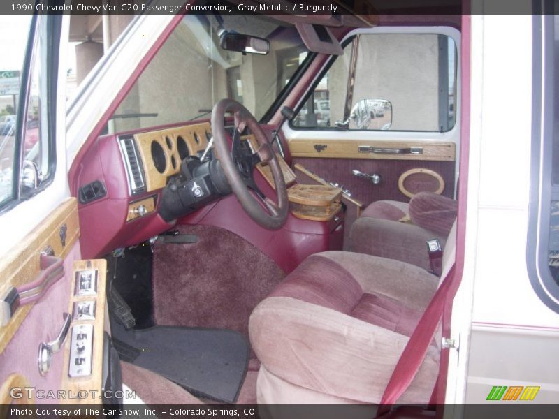  1990 Chevy Van G20 Passenger Conversion Burgundy Interior